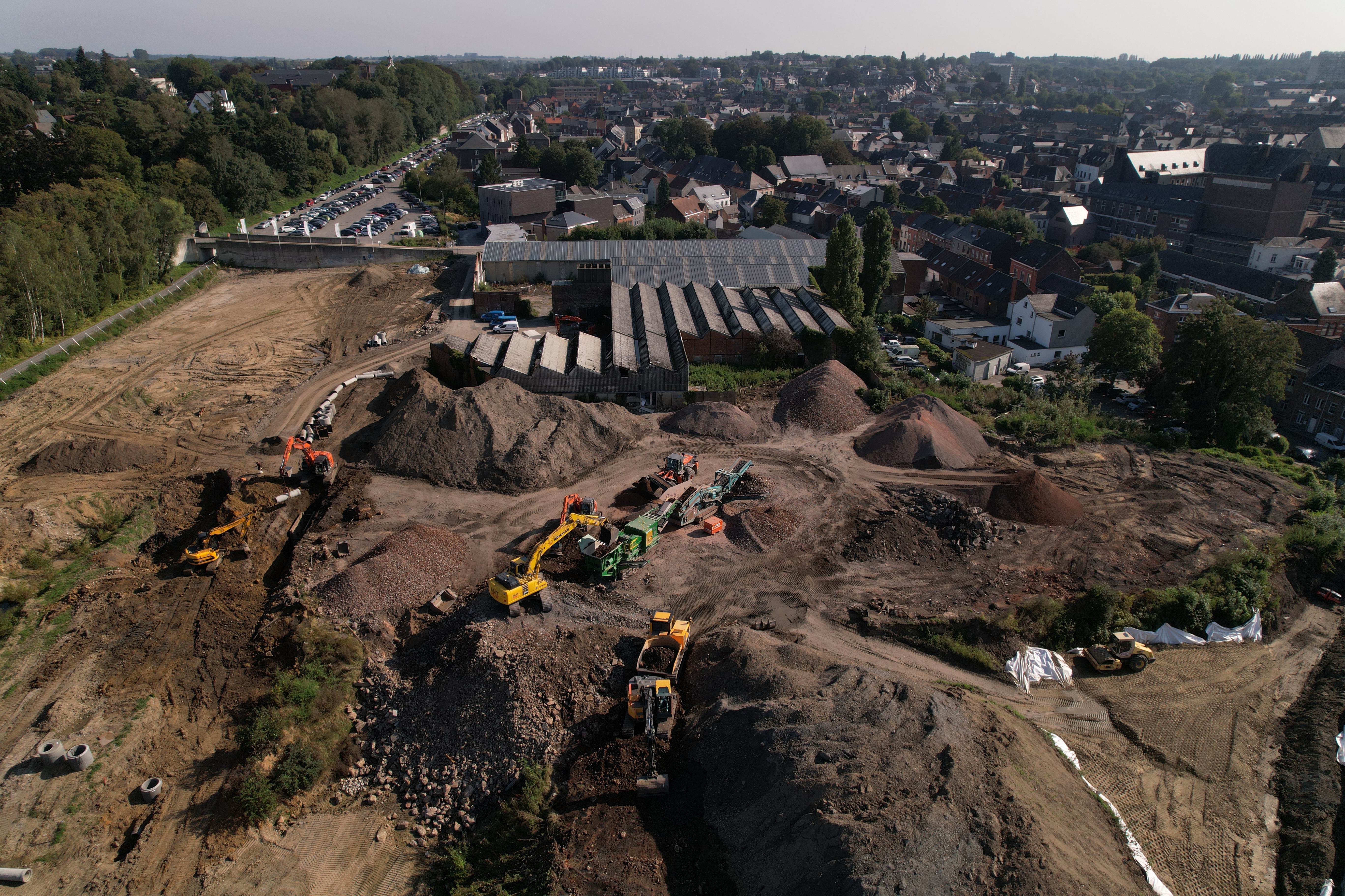 visualisation d'un chantier en plein assainissement